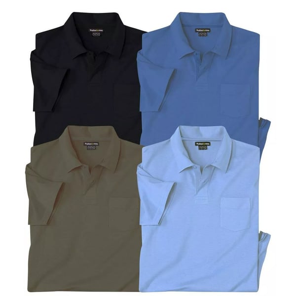 Atlas For Men Pikétröja i jersey för män (4-pack)