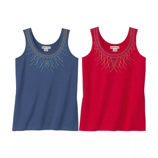 Atlas for Women Womens/Ladies Patterned Vest Top (Pack of 2)