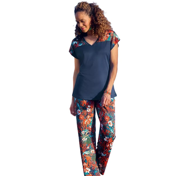 Atlas for Women Womens/Ladies Printed Top And Trousers Set