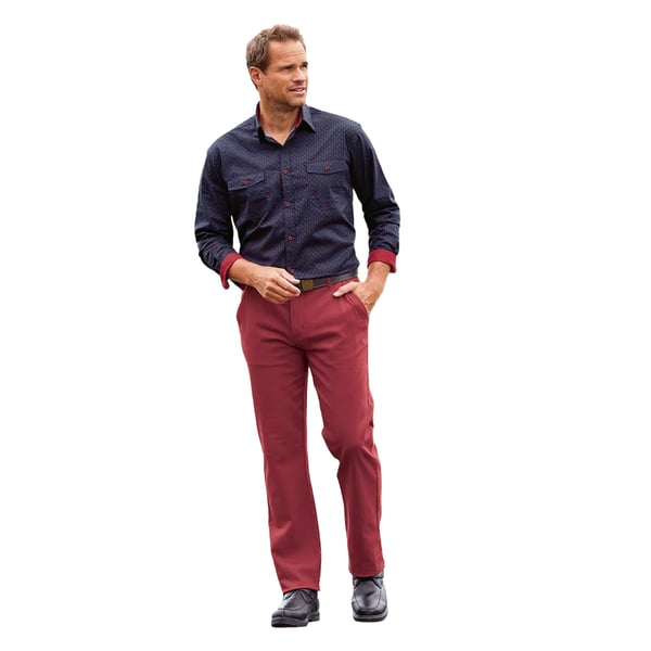 Atlas For Men Mens Twill Plain Stretch Chinos