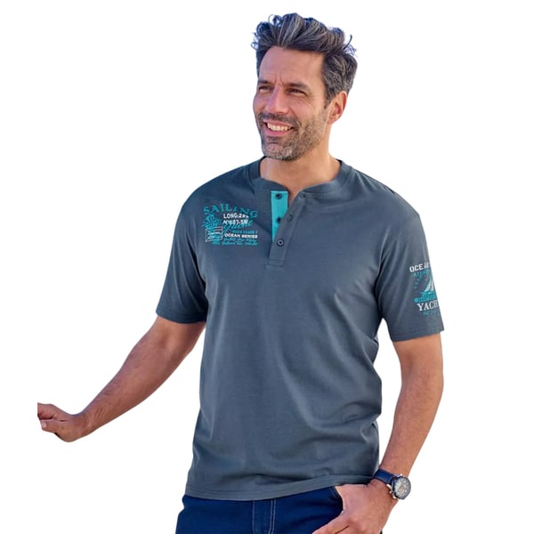Atlas For Men Henley T-shirt til mænd (pakke med 2)