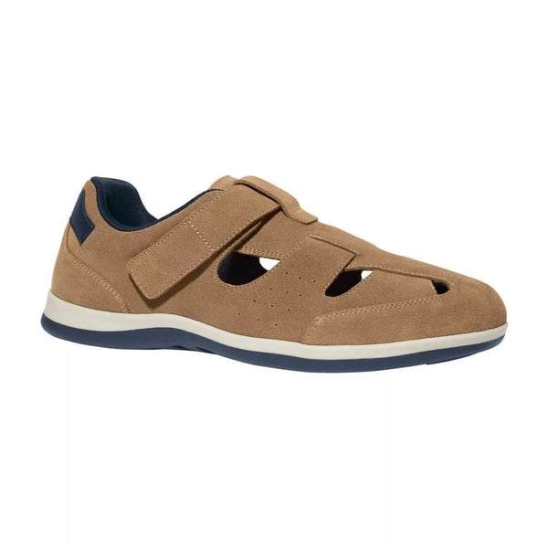 Atlas For Men Mens Split Leather Hook and Loop Sandals