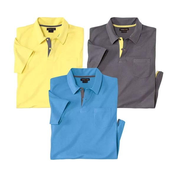 Atlas For Men Mens Polo Shirt (Pack of 3)