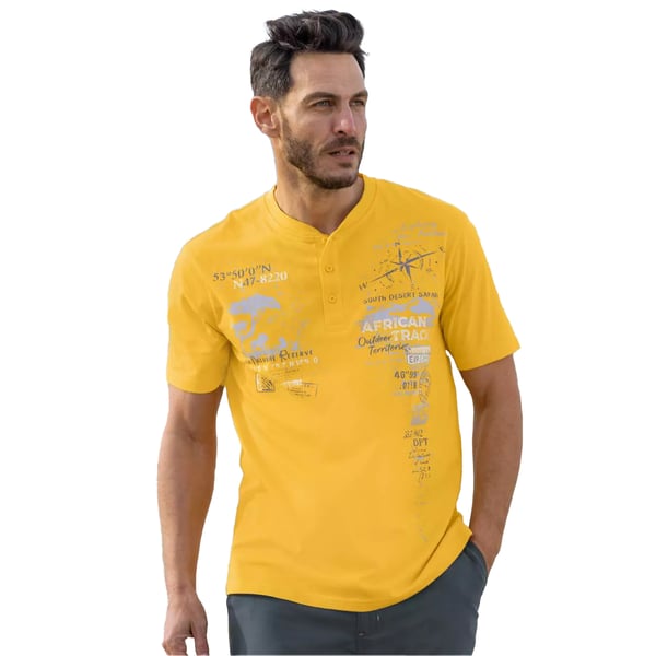 Atlas For Men Mens African Track Henley T-Shirt (Pack of 3)