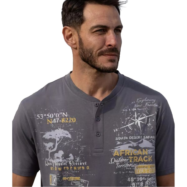 Atlas For Men Mens African Track Henley T-Shirt (Pack of 3)