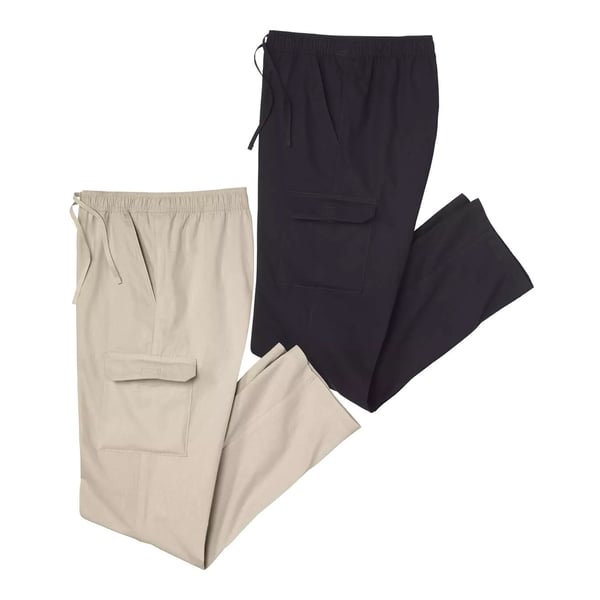 Atlas For Men Mens Casual Cargo Trousers (Pack of 2)
