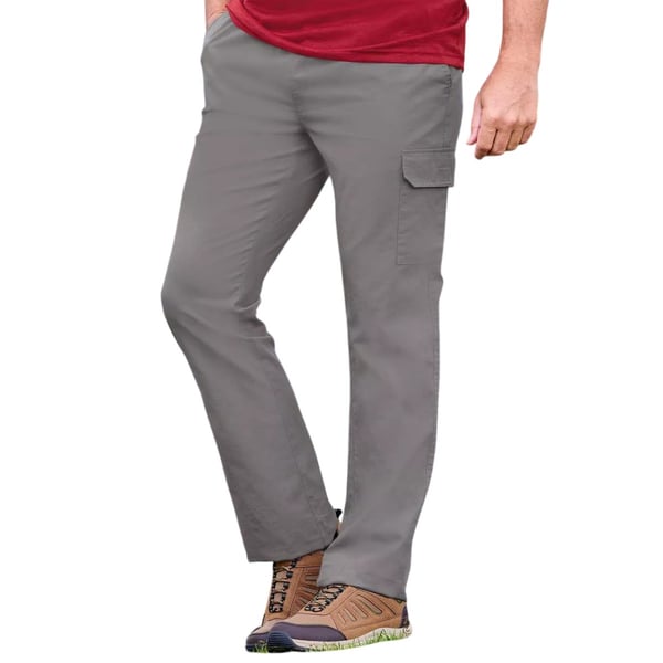 Atlas For Men Mens Elasticated Waist Cargo Trousers