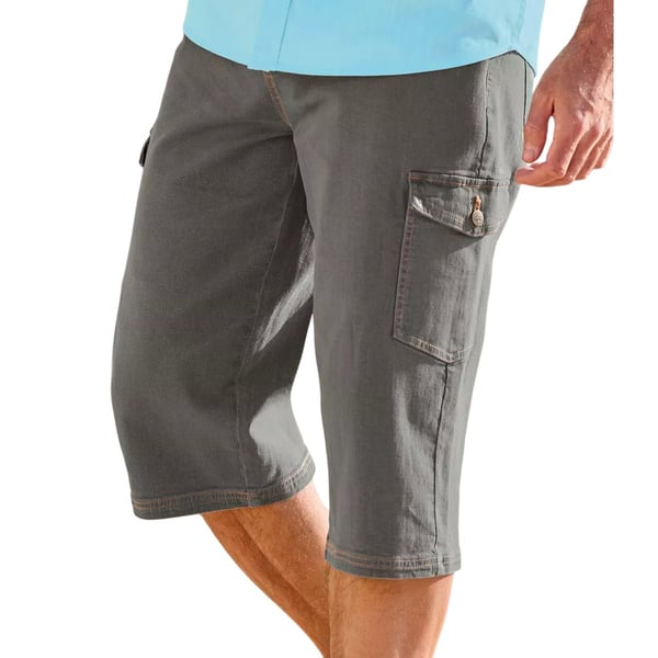 Atlas For Men Herrar Denim Cropped Cargobyxor