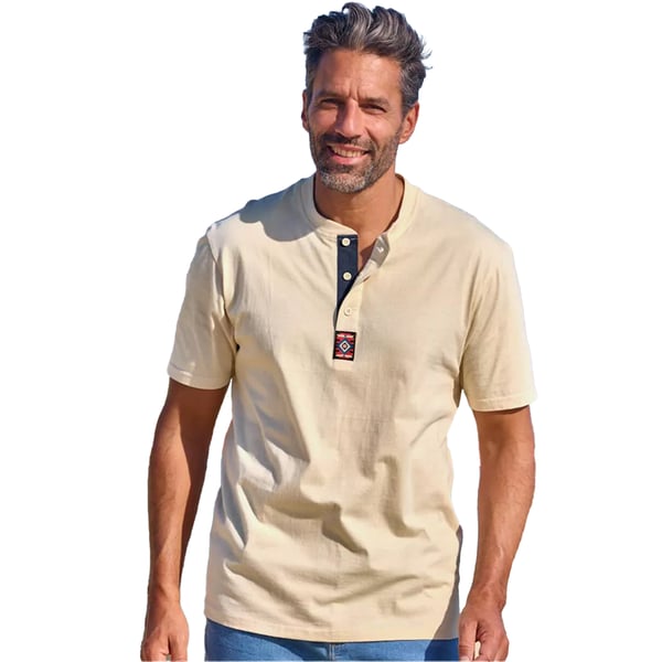 Atlas For Men Mens Button Neck T-Shirt (Pack of 3)