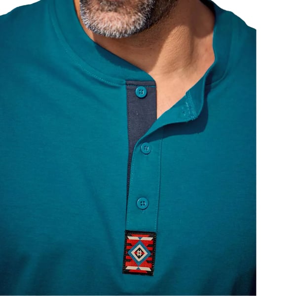 Atlas For Men Mens Button Neck T-Shirt (Pack of 3)