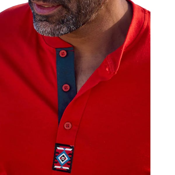 Atlas For Men Mens Button Neck T-Shirt (Pack of 3)