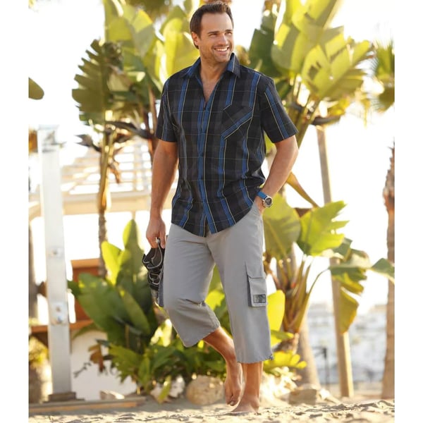 Atlas For Men Mens Microfibre Cropped Trousers