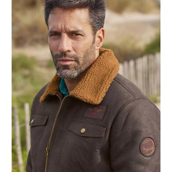 Atlas For Men Mens Faux Suede Water Repellent Jacket