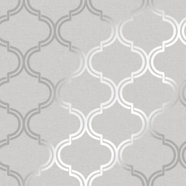 Holden Décor Glistening Geo Trellis Wallpaper