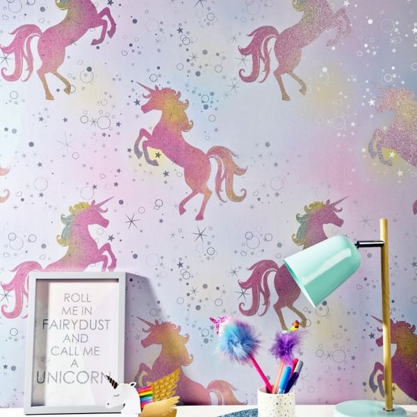 Crown Be Dazzled Unicorn Wallpaper