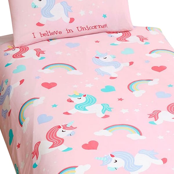 Bedding & Beyond Childrens/Kids I Believe In Unicorns Duvet Cover Set