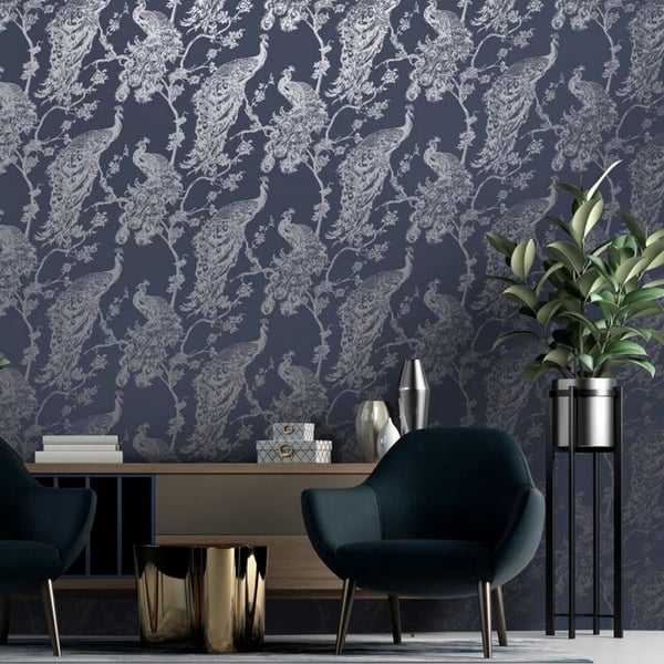 Holden Décor Glistening Peacock -tapetti