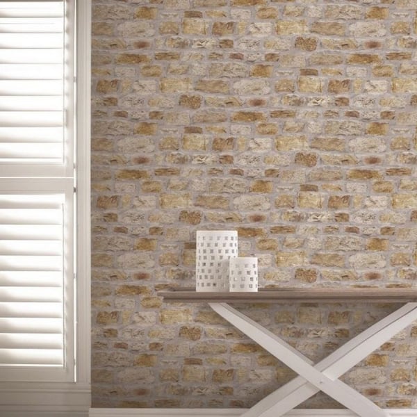Arthouse Country Stone Effect Wallpaper