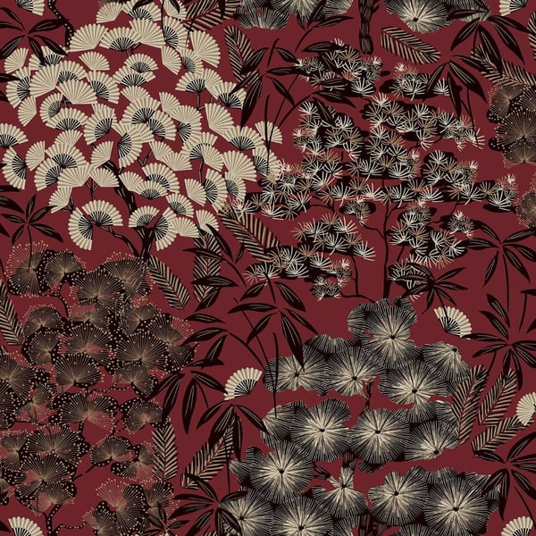 GrandDeco Ciara Leaf Wallpaper