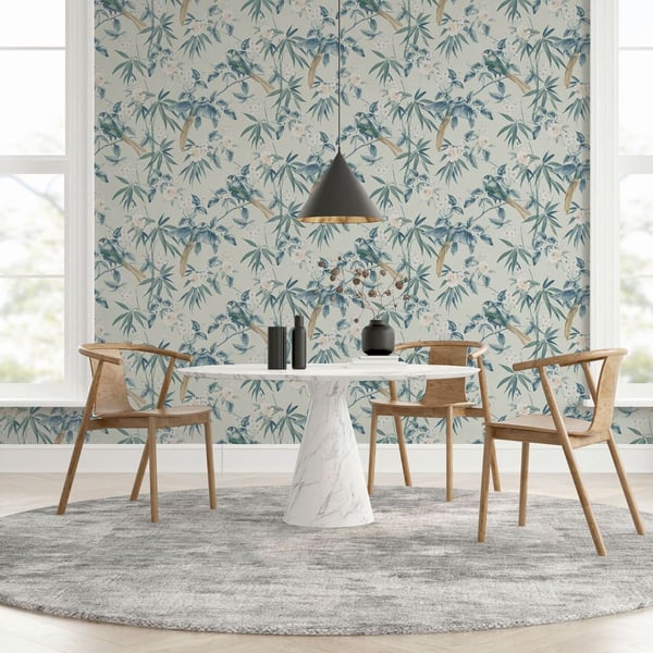 Arthouse Oriental Floral Birds Wallpaper