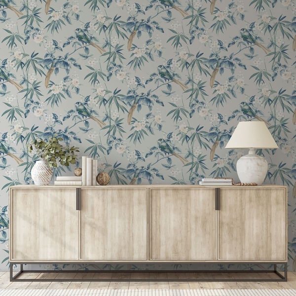 Arthouse Oriental Floral Birds Wallpaper