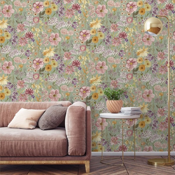 GrandDeco Vildblommor Tapet