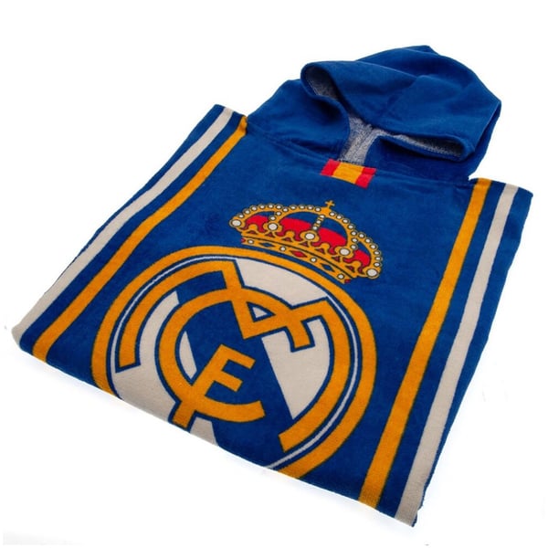 Real Madrid CF Childrens/Kids Crest Cotton Hooded Towel