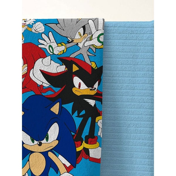 Sonic The Hedgehog Stars Cotton Beach Towel