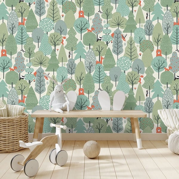 Muriva My Kingdom Wild Wood Textured Wallpaper