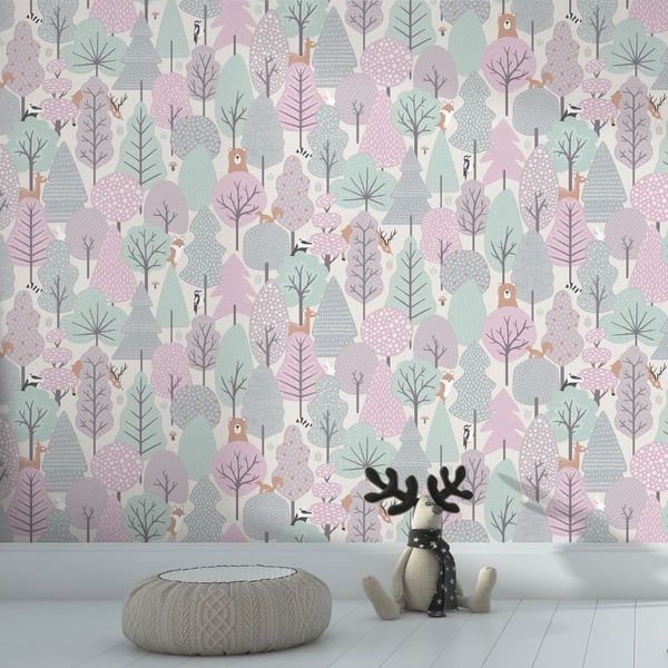 Muriva My Kingdom Wild Wood Textured Wallpaper