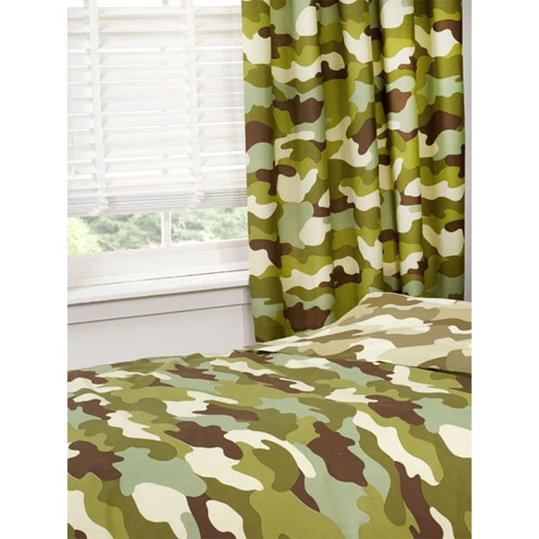 Lined Camouflage Curtains (Pack of 2)