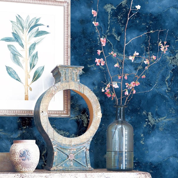 World Of Wallpaper Luxe Collection Marble Effect Vinyl Textured Wallpaper