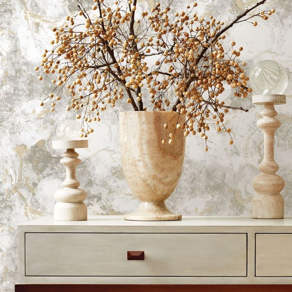 World Of Wallpaper Luxe Collection Marble Effect Vinyl Textured Wallpaper