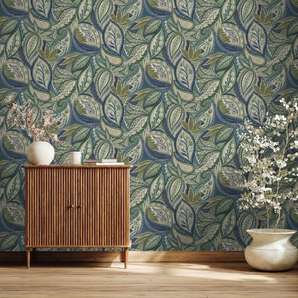 Holden Décor Paisley Leaves Wallpaper