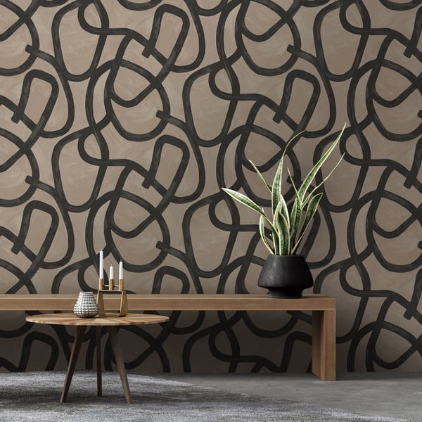 Holden Décor Linear Swirl Wallpaper