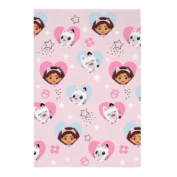 Gabby´s Dollhouse Fleece Stars & Hearts Blanket
