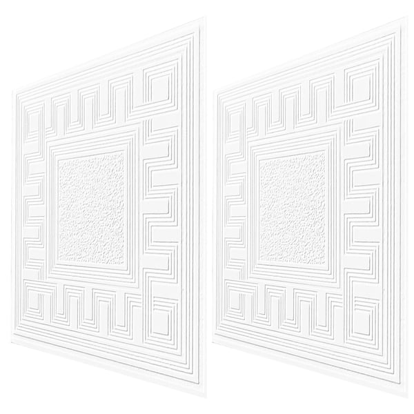 Belgravia Blown Greek Key Paintable Textured Wallpaper
