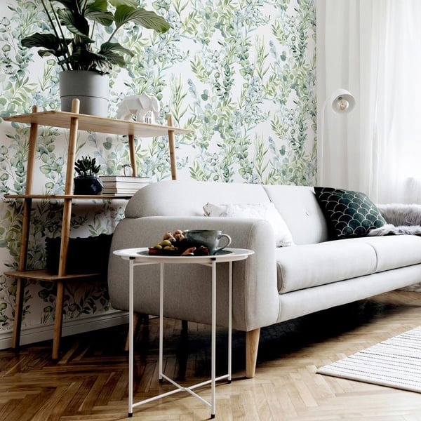 Arthouse Tranquil Leaf Vinyl Texturerad Tapet
