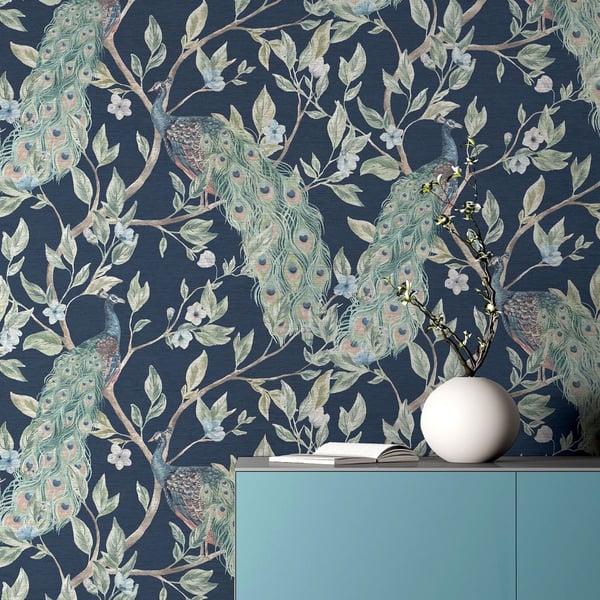 World Of Wallpaper Keeka Peacock Wallpaper