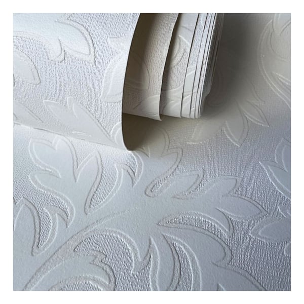 Anaglypta Leaf Vinyl Textured Wallpaper