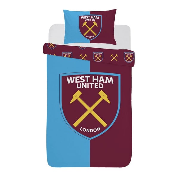 West Ham United FC Reversible Crest Duvet Cover Set