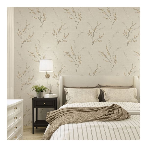 Belgravia Carmella Floral Textured Vinyl Wallpaper