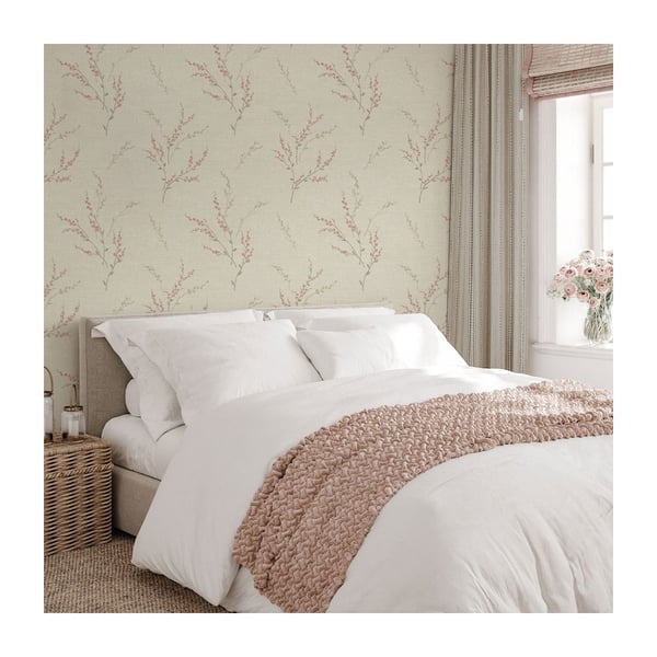 Belgravia Carmella Floral Textured Vinyl Wallpaper