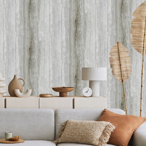 Debona Vertical Marble Textured Wallpaper