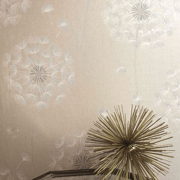 Holden Décor Allora Dandelions Heavyweight Vinyl Textured Wallpaper