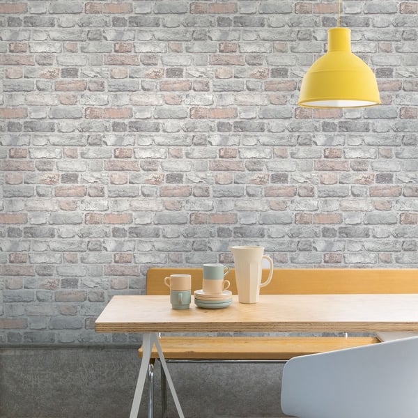Grandeco Tiilikuviollinen Vinyylitapetti