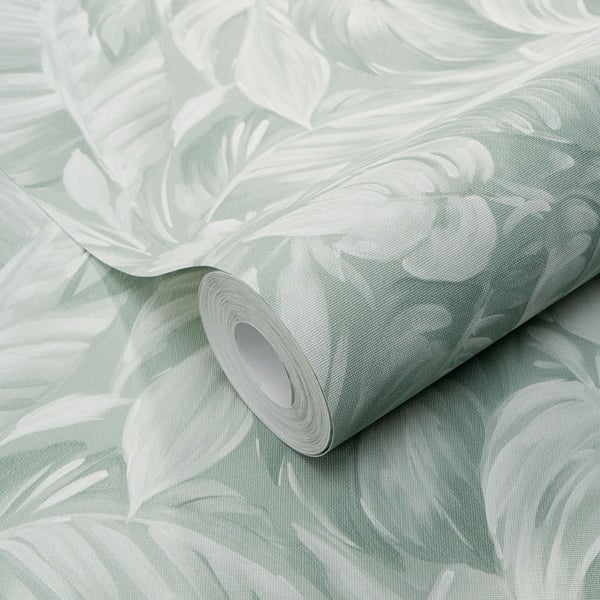 Erismann Play Of Light Palm Leaf Vinyl Textured Wallpaper