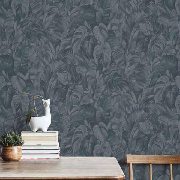 Erismann Play Of Light Palm Leaf Vinyl Textured Wallpaper