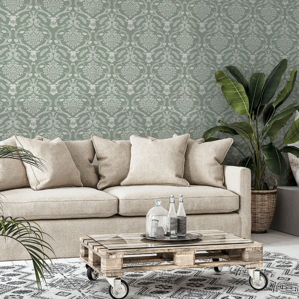 Arthouse Stag Damask Wallpaper