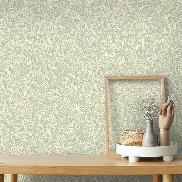Holden Décor Rural Paradise Mini Leaf Textured Wallpaper